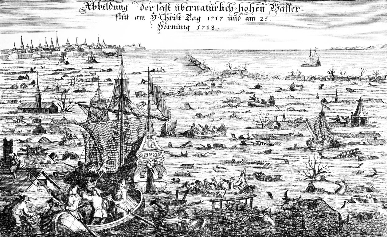 1717 Noel Tufanı by Dutch School