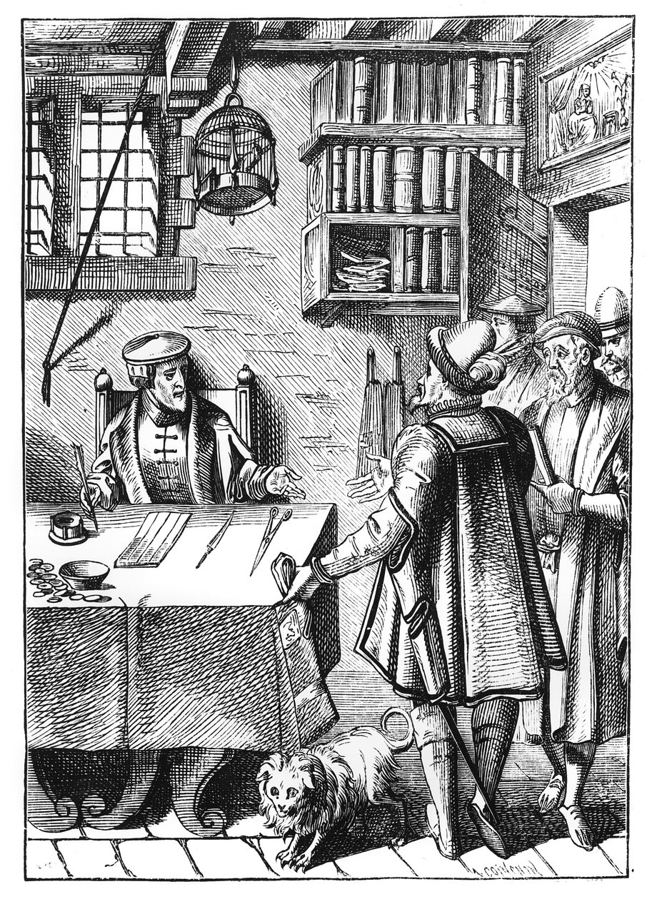 Vergi Alıcısı, Joos de Damhouder (1507-81) tarafından yayınlanan Praxis Rerum Civilium
