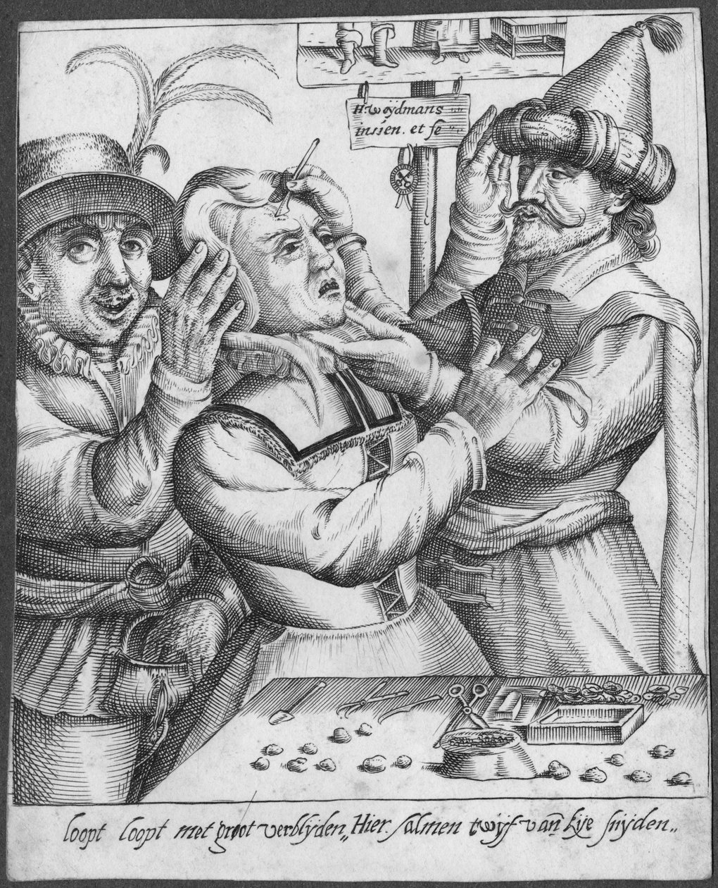 Trepanning, H. Weydmans tarafından oyulmuş (16. yüzyıl) by Dutch School