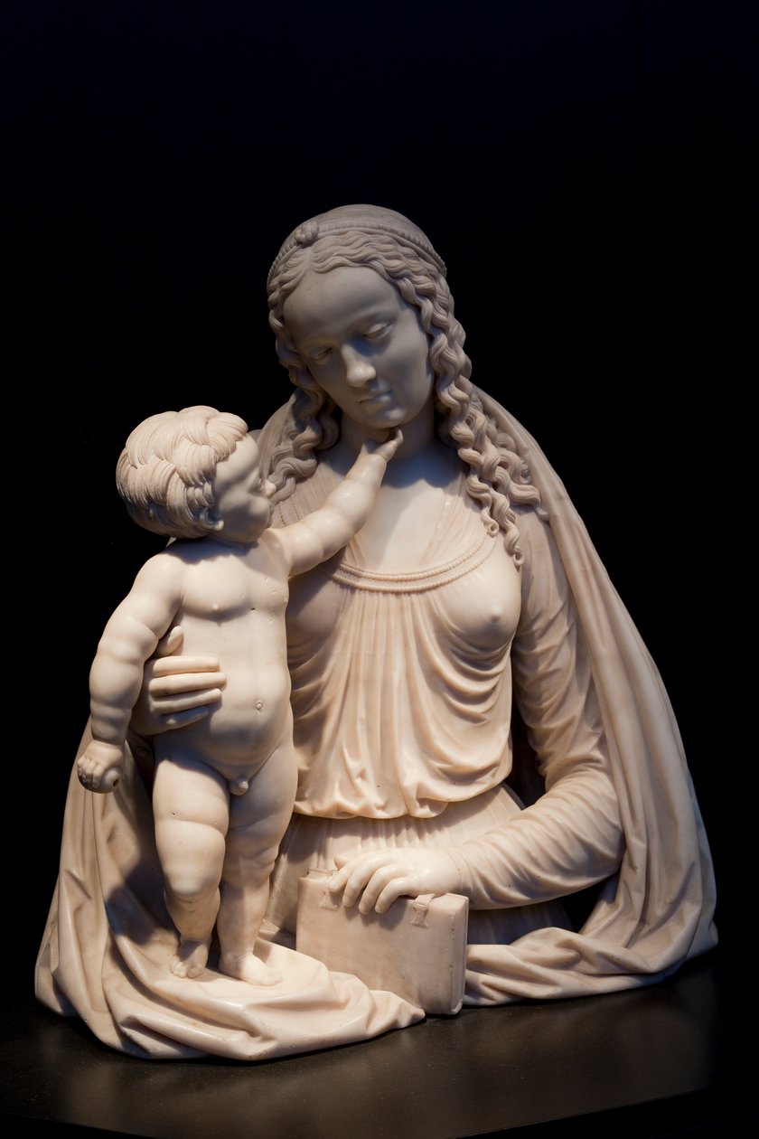 Bakire ve Çocuk, c.1525, Katedral Hazinesi, St. Michael ve St. Gudula Katedrali (metal işçiliği) by Dutch School