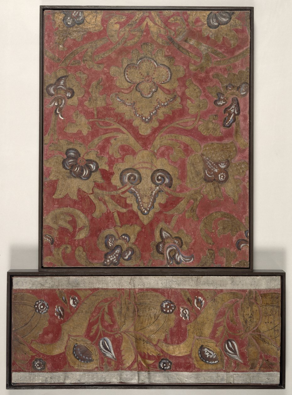 Duvar Kağıdı Tasarımı, c.1700 (deri) by Dutch School