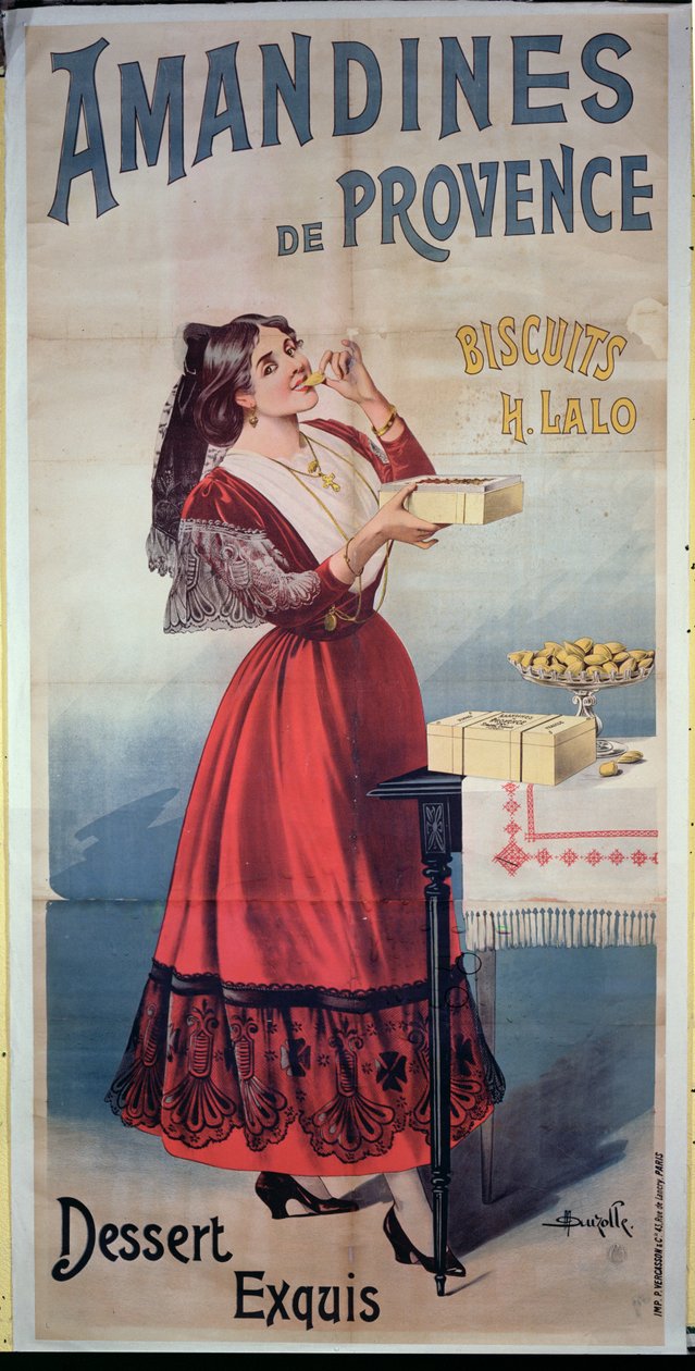 Afiş reklamı Amandines de Provence, Fransız bisküvileri by Duzolle