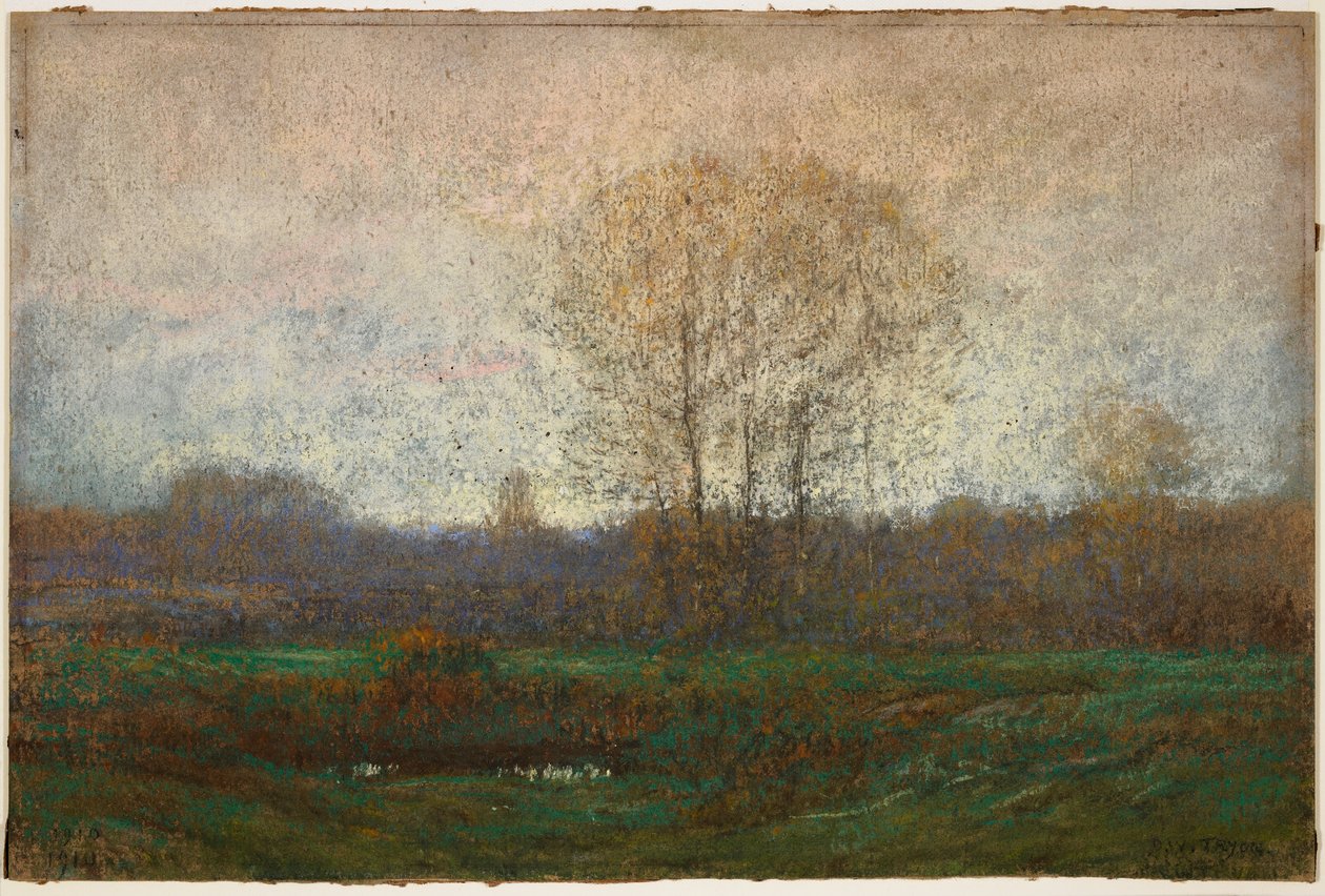 Manzara, 1910 (pastel) by Dwight William Tryon