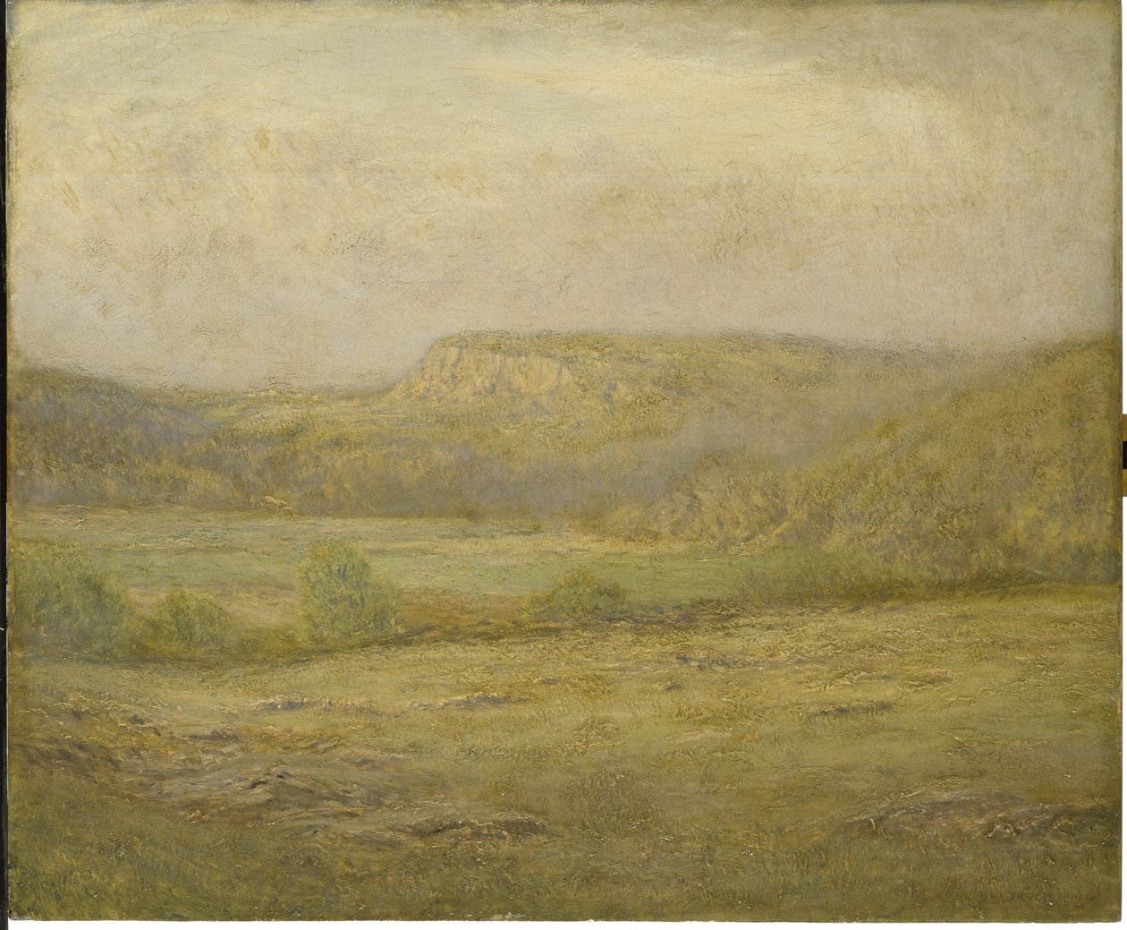 New England Hills, 1901 (ahşap panel üzerine yağlı boya) by Dwight William Tryon