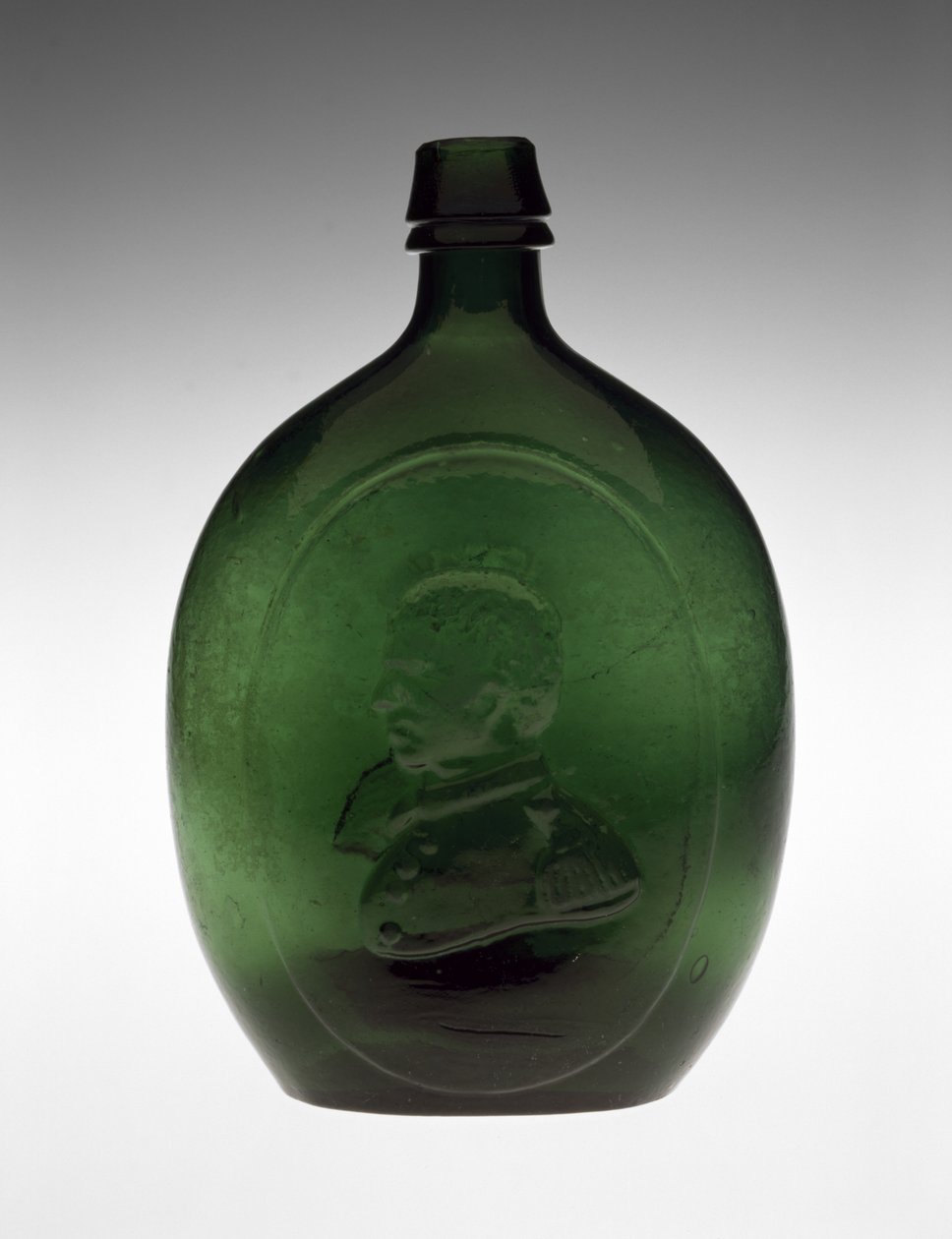 Figürlü Şişe, c. 1847 (kurşunsuz cam) by Dyottville Glass Works