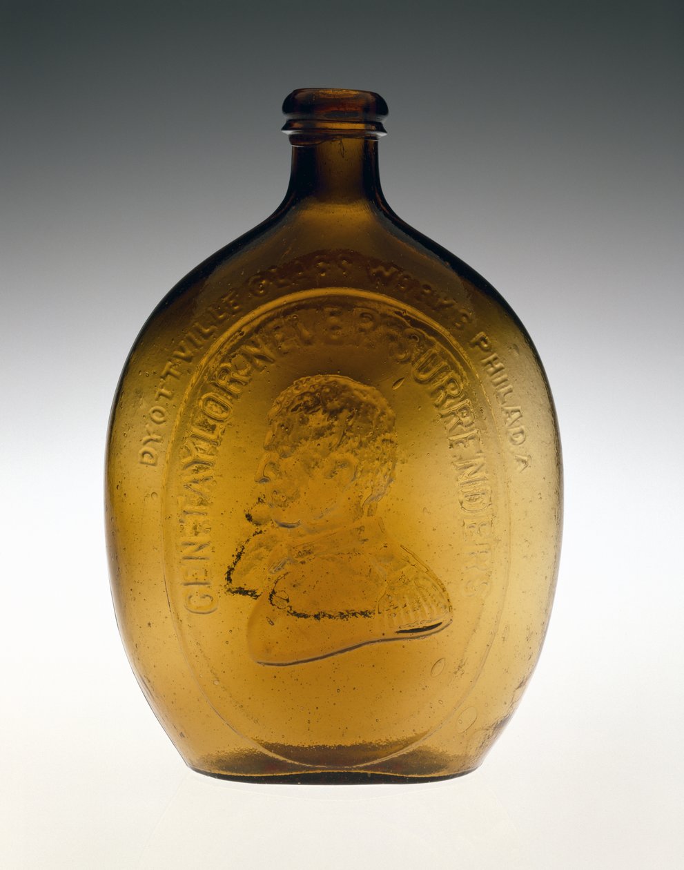Figürlü Şişe, c. 1847 (kurşunsuz cam) by Dyottville Glass Works