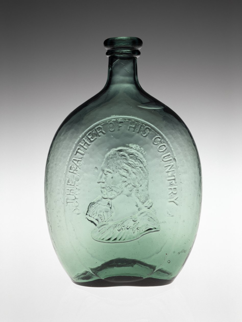 Figürlü Şişe, c. 1848 (kurşunsuz cam) by Dyottville Glass Works
