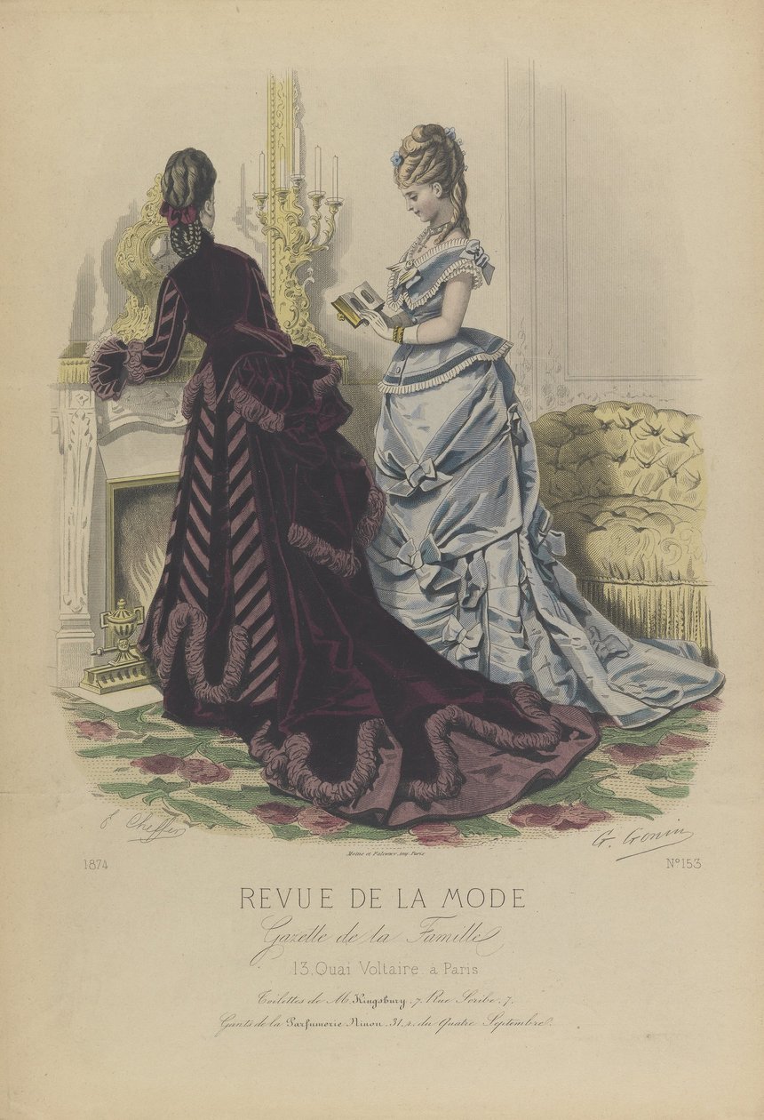 Aile Gazetesinde Moda İncelemesinde 153 Numaralı Plaka by E. Cheffer