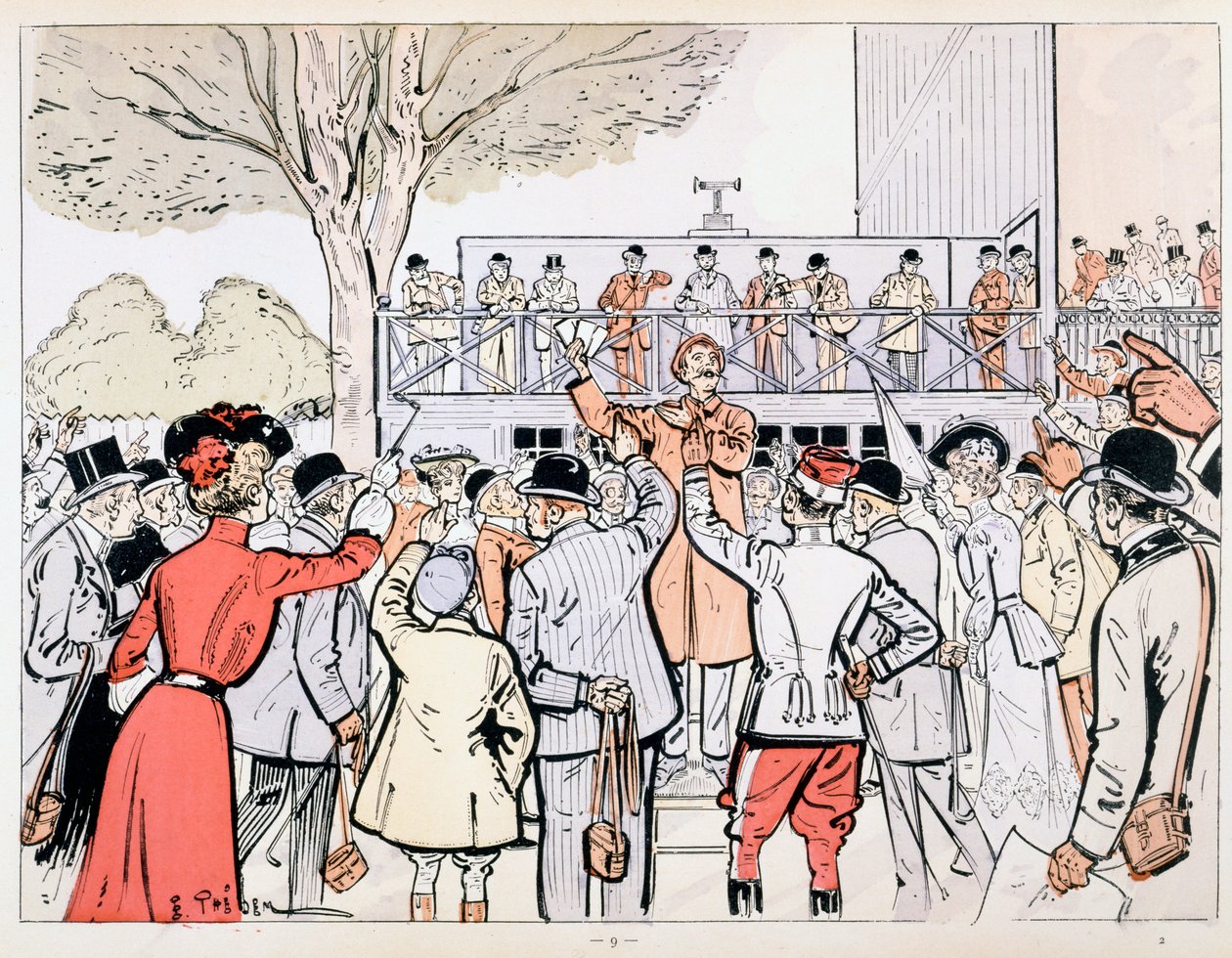 Oncourse Bahisçisi, c.1905 by E. Thelem
