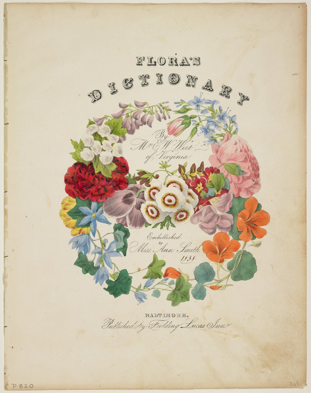 Frontispiece ve Başlık Sayfası, Çiçek Çelengi, Flora