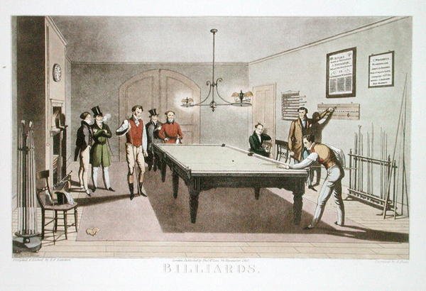 Bilardo, G. Hunt tarafından kazınmış, 1827