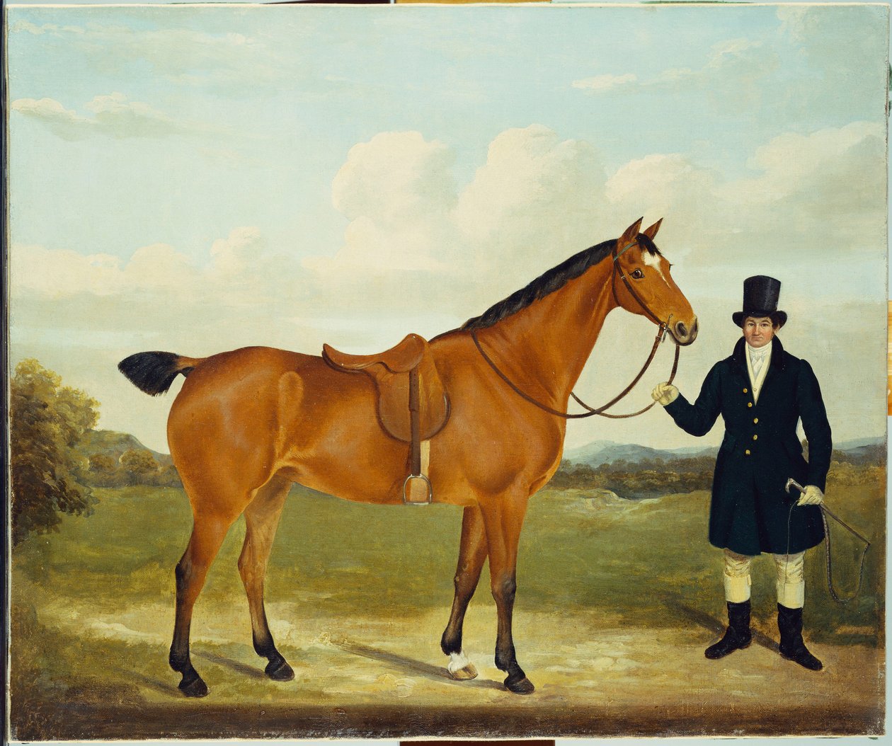 Bir Peyzajda Avcısını Tutan Bir Beyefendi by E.W. Gill