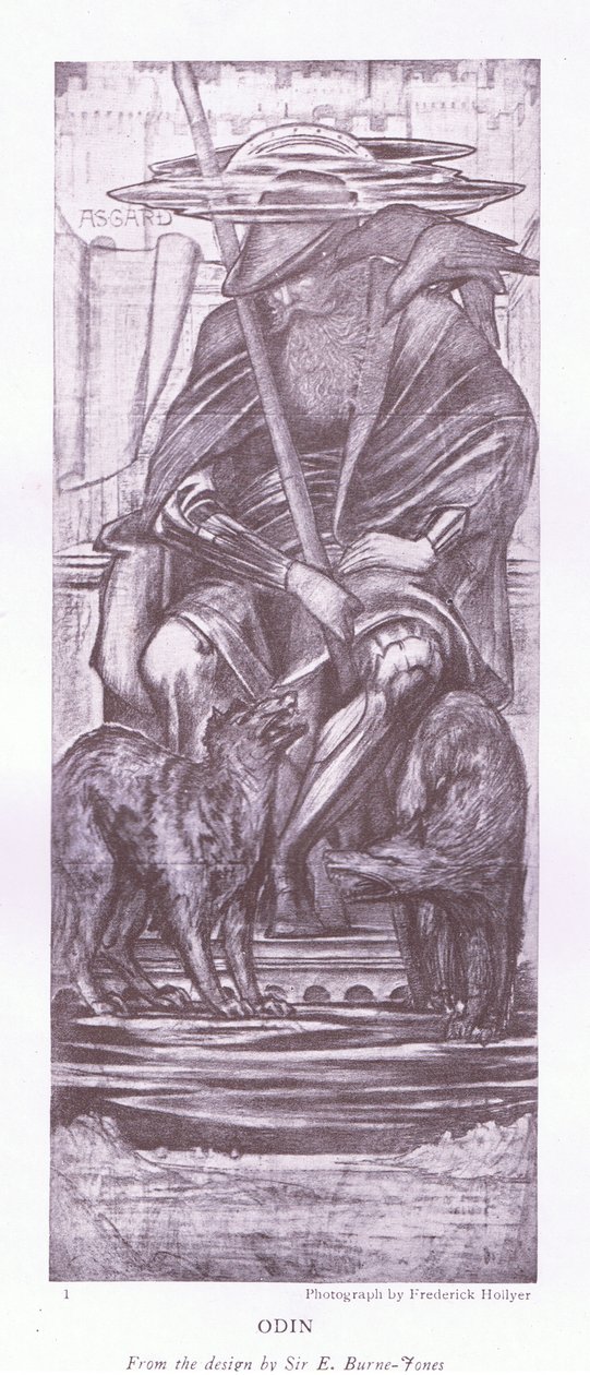 E Burne Jones tarafından Odin-a tasarımı, 1920