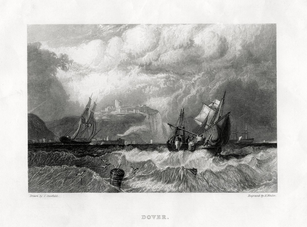 Dover, Kent, 1860 by E. Finden