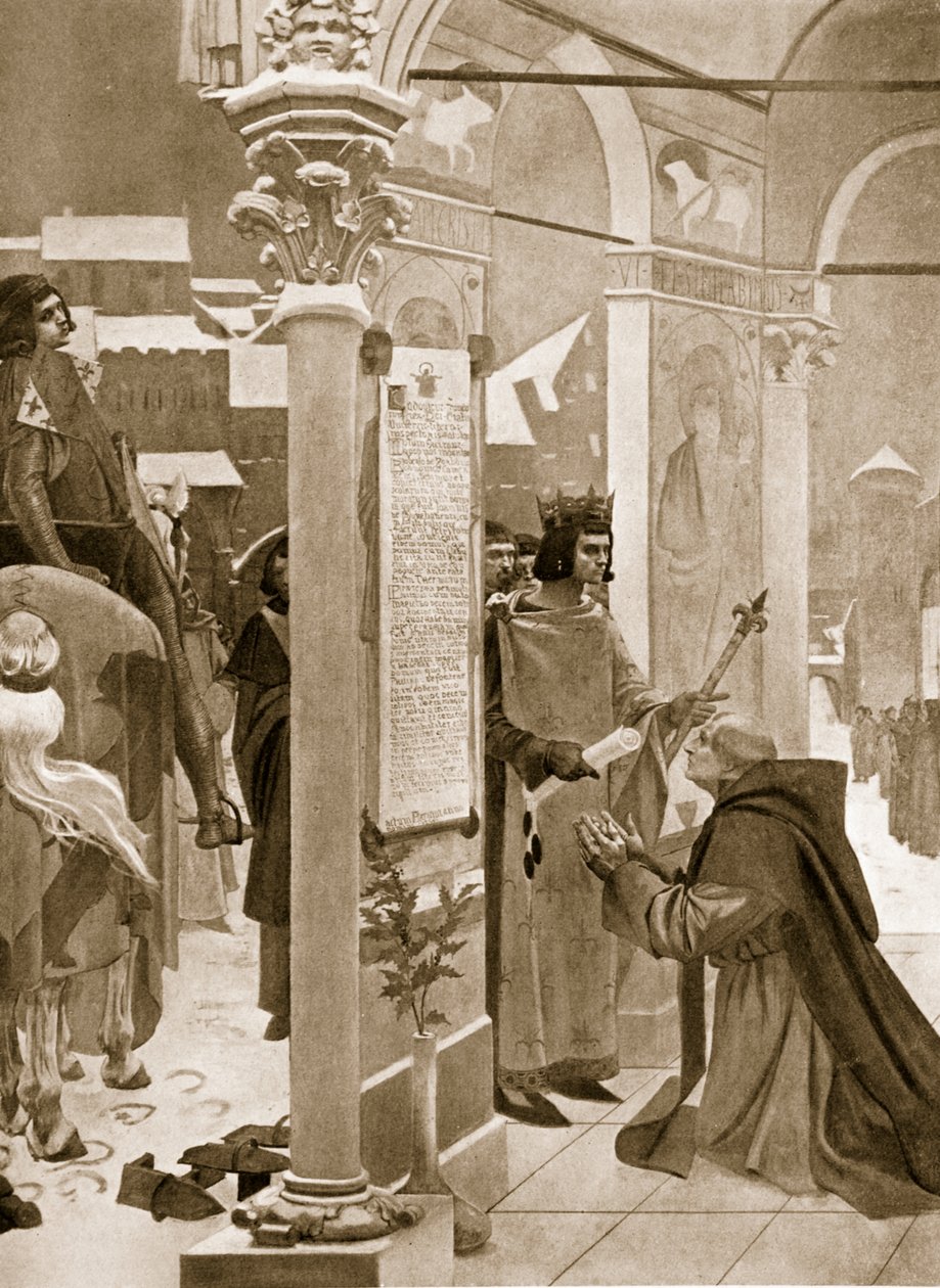 Saint Louis, 'Hutchinson's History of the Nations'dan bir çizim, 1915 by E. Fiorillo