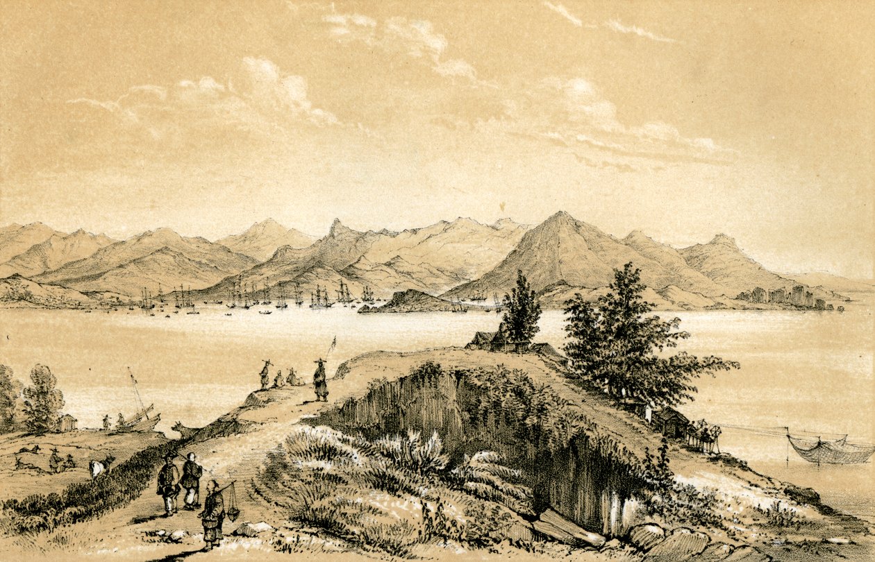 Hong Kong Körfezi ve Adası, 1847 by E Gilks