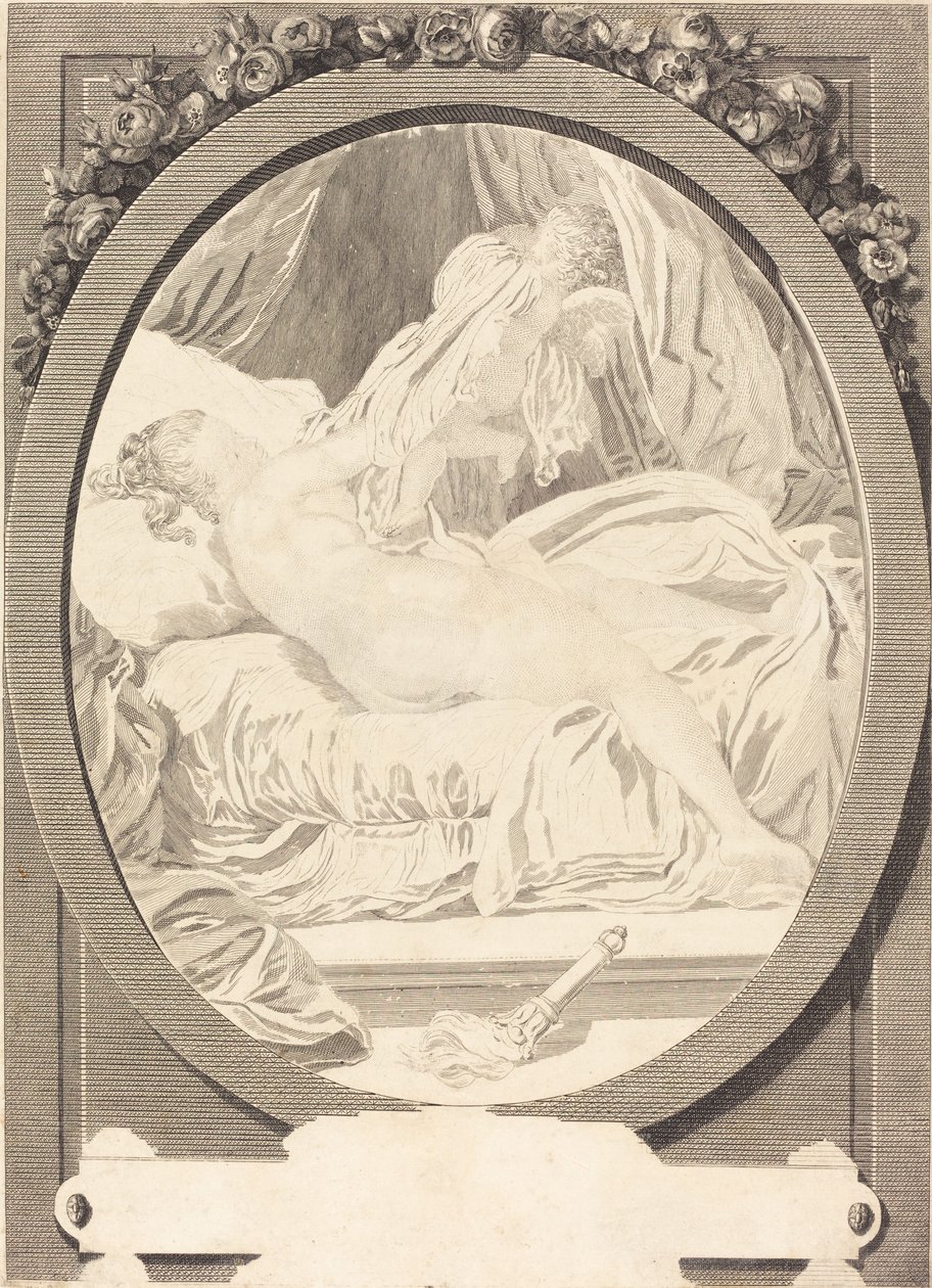 gömlek kaldırıldı by E. Guersant after Jean Honoré Fragonard