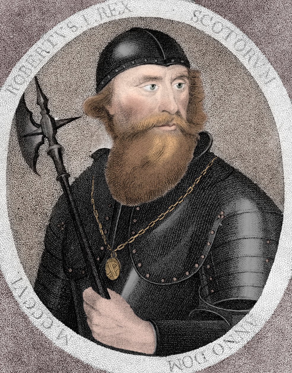 Robert I, genellikle Robert Bruce, İskoçya Kralı, 1797 by E Harding