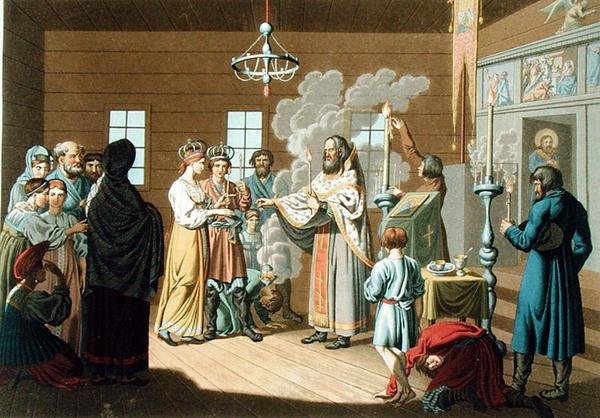 Rus Evliliği, X. Wagner tarafından kazınmış (renkli taş) by E. Karnejeff
