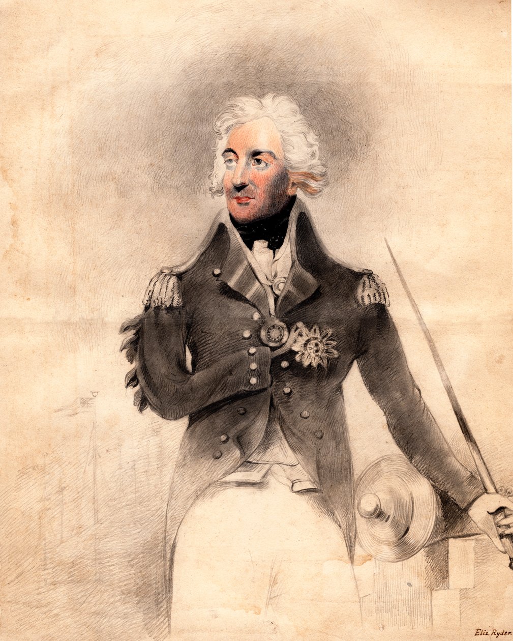 Horatio Nelson 1758-1805, 1. Vikont Nelson, 1837. by E Ryder