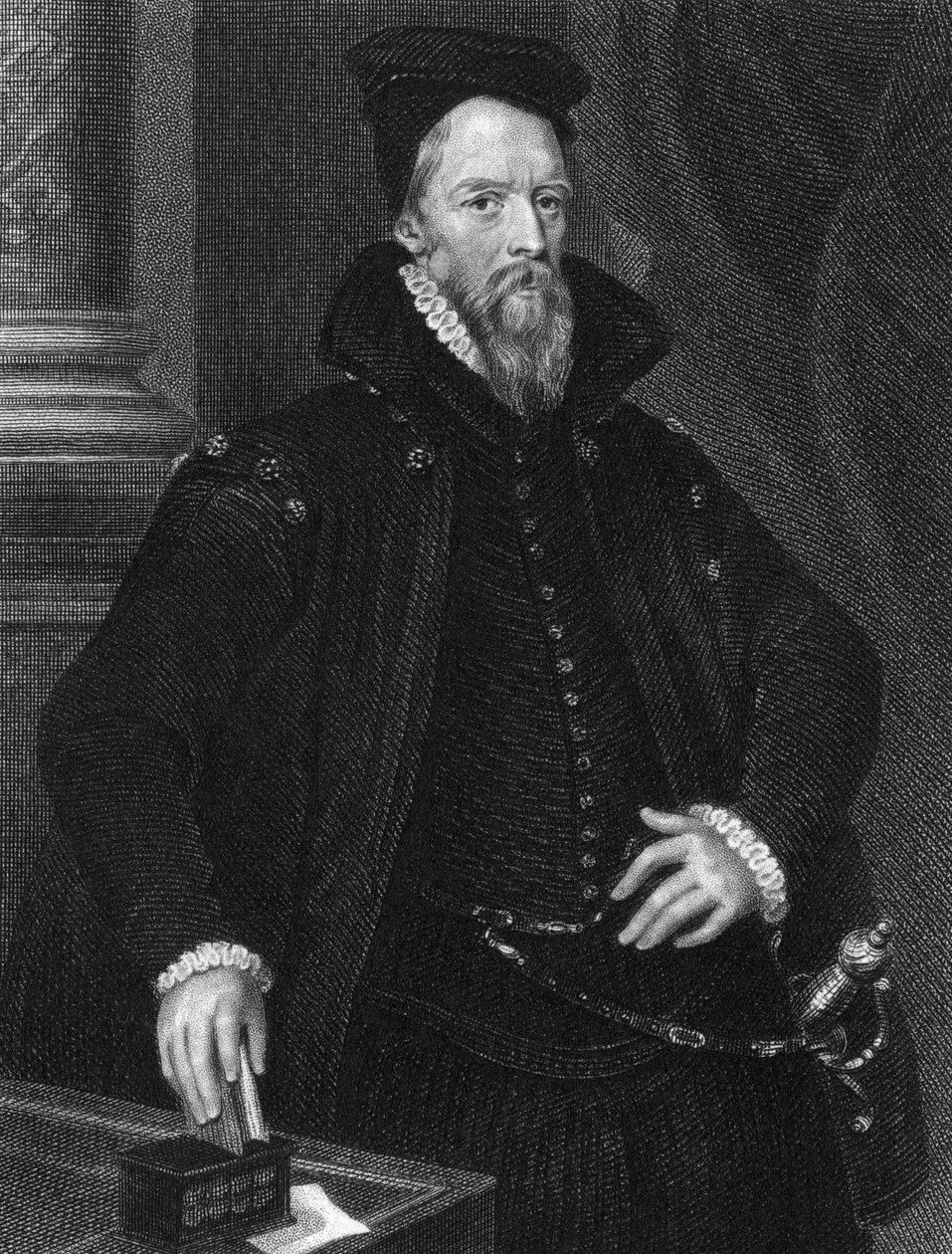 Ambrose Dudley, 3. Warwick Kontu d. 1589, 1825 by E. Scriven