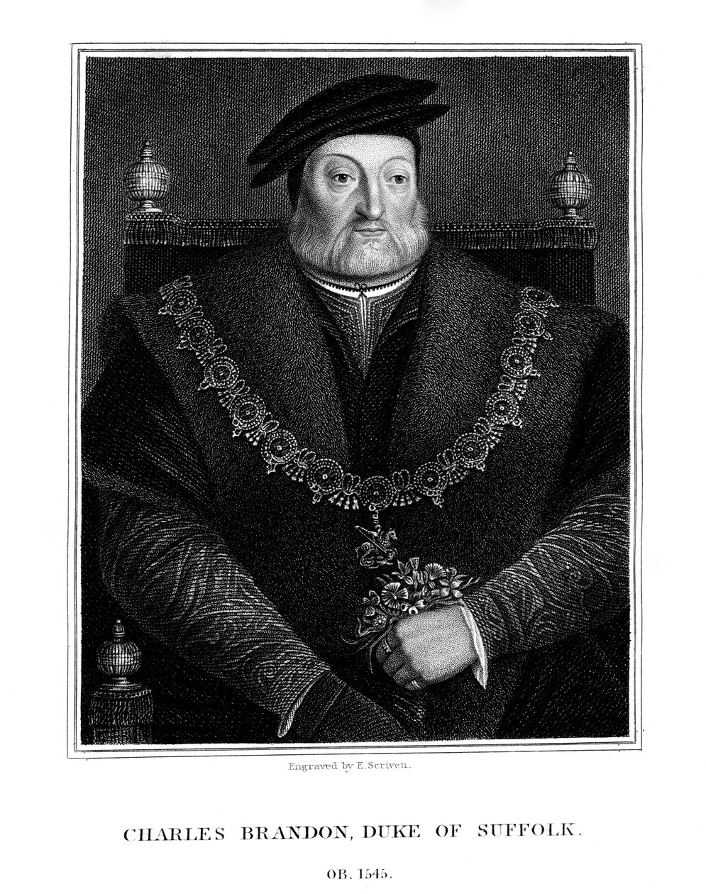 Charles Brandon, 1. Suffolk Dükü, 1824. by E. Scriven