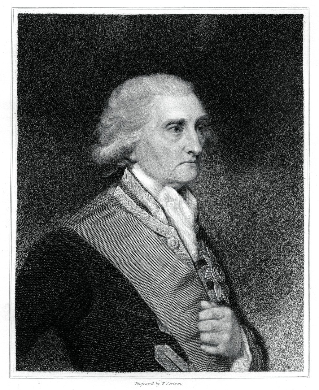 George Brydges Rodney, 1 Baron Rodney, İngiliz deniz subayı, 1833. by E. Scriven