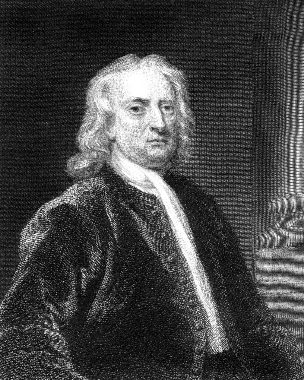 Isaac Newton, İngiliz matematikçi, astronom ve fizikçi, 1818. by E. Scriven