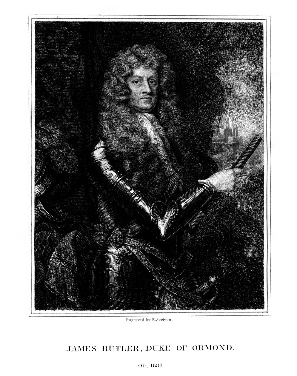James Butler, 1. Ormonde Dükü, İngiliz-İrlandalı devlet adamı ve asker, 1824. by E. Scriven