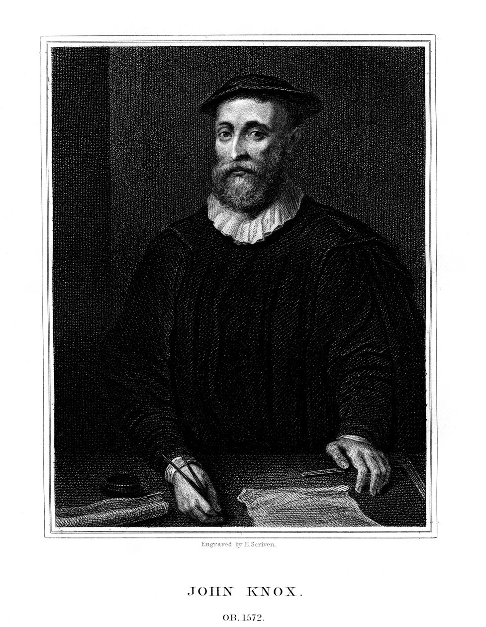 John Knox, İskoç din reformcusu, 1825. by E. Scriven