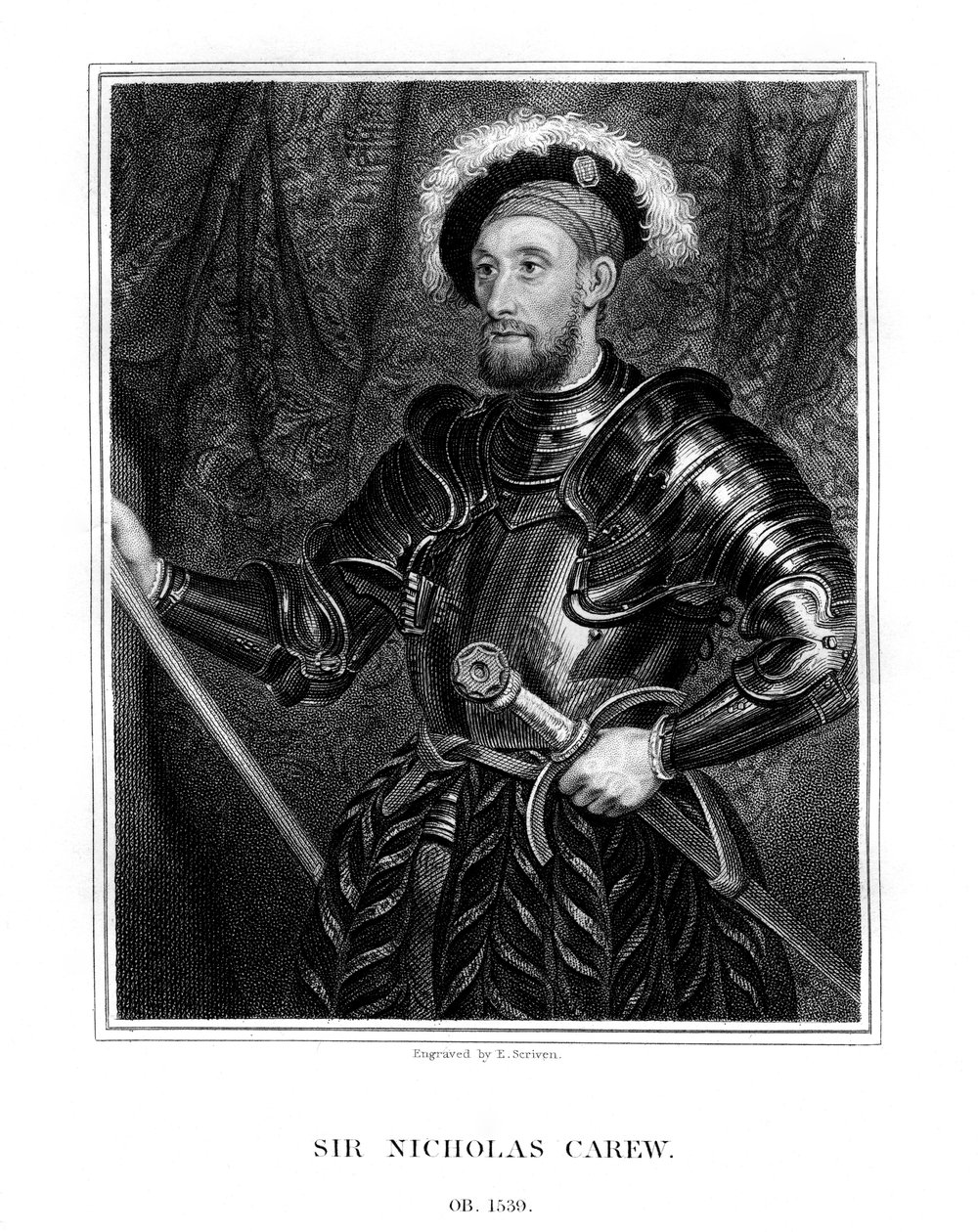 Sir Nicholas Carew, 1823. by E. Scriven