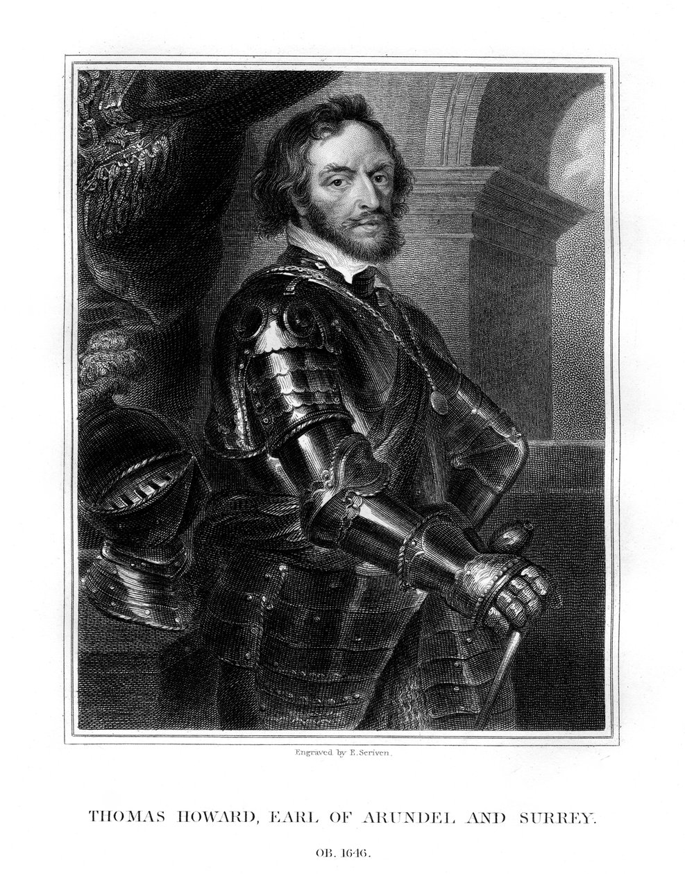 Thomas Howard, Arundel Kontu ve Surrey, önde gelen İngiliz saray mensubu, 1823. by E. Scriven