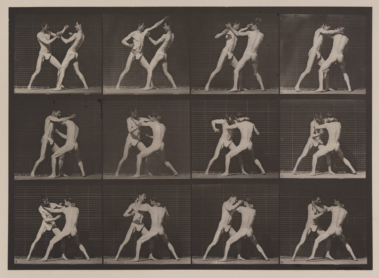 Plate Number 340. Boxing; open hand (shoes), 1887 (collotype) by Eadweard Muybridge