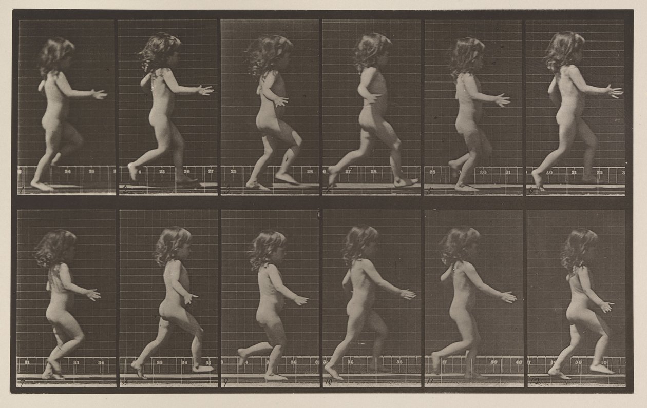 Plaka Numarası 469. Çocuk, koşan, 1887 (kollotip) by Eadweard Muybridge