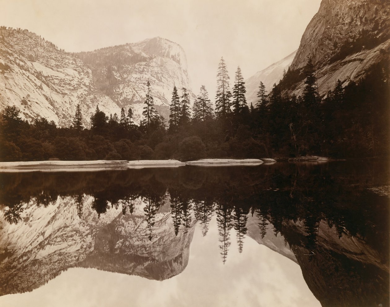 Ayna Gölü, Yosemite Vadisi, 1872. by Eadweard Muybridge