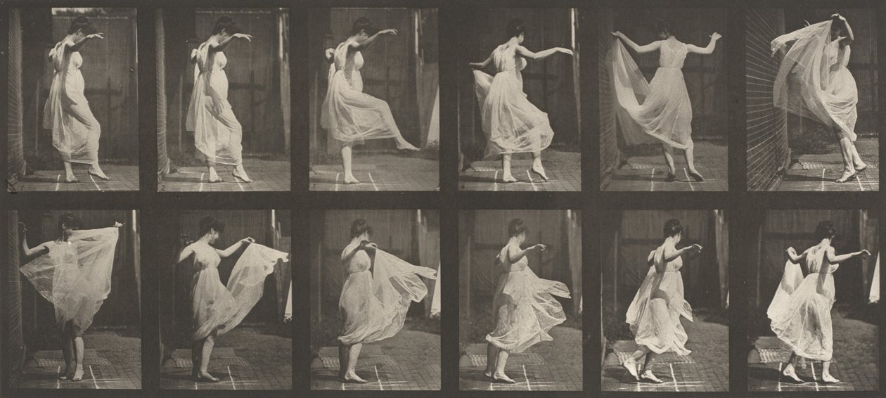 Plaka Numarası 188. Fantezi dans, 1887. by Eadweard Muybridge