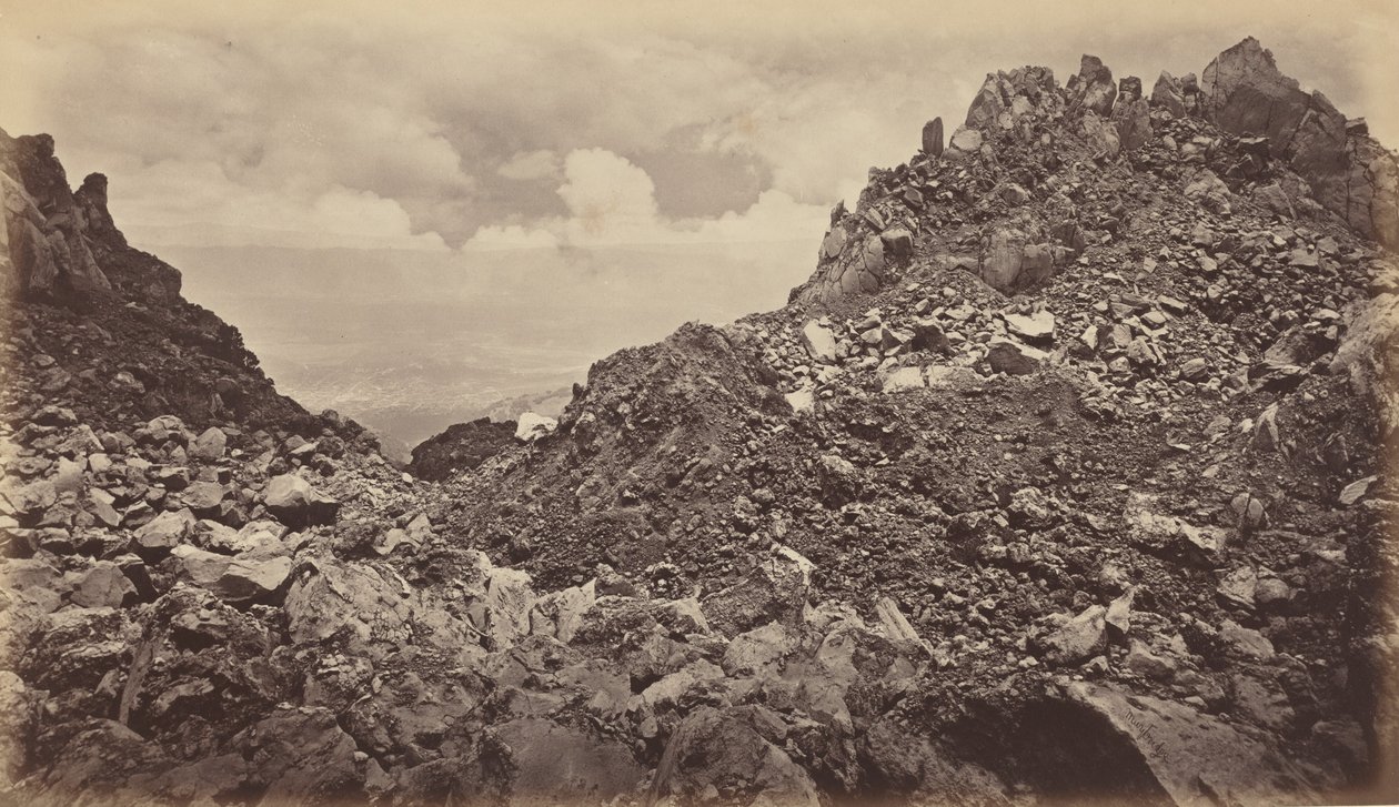 Bir Volkan Kraterinden Quezaltenango, 1877. by Eadweard Muybridge