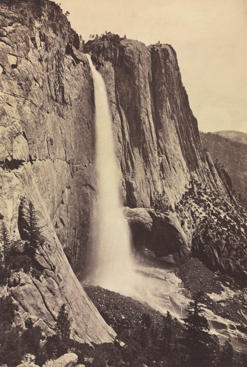 Yosemite Şelalesi, 1868. by Eadweard Muybridge