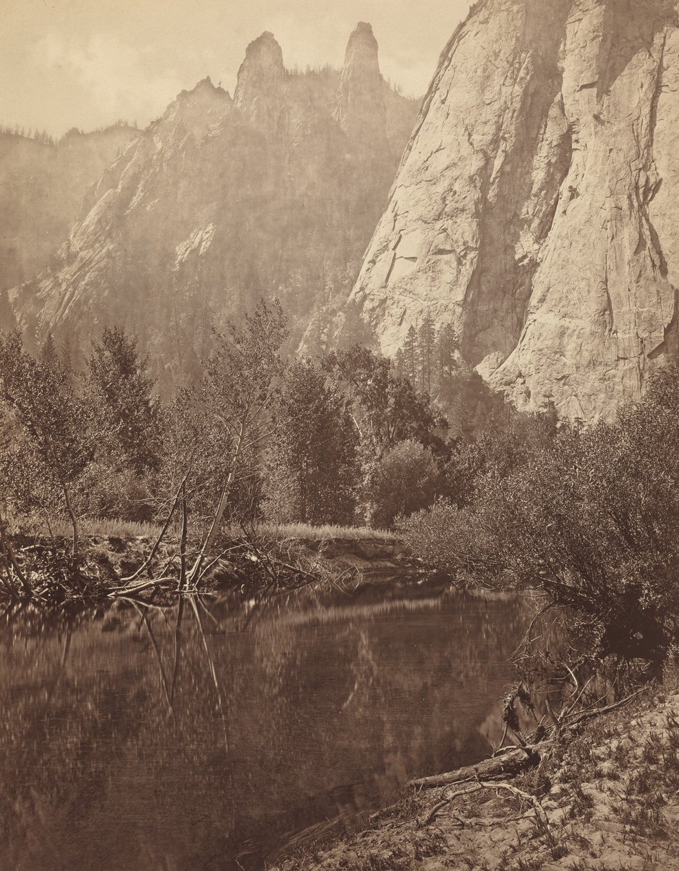 Katedral Kuleleri, Yosemite Vadisi by Eadweard Muybridge