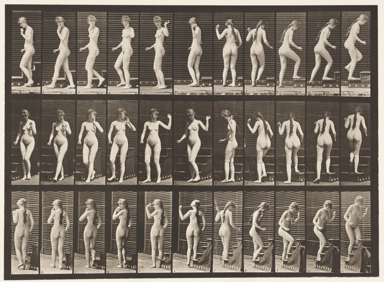 Levha 101. Dönen ve Çıkan Merdivenler, El Sallayarak, 1872-1885 by Eadweard Muybridge