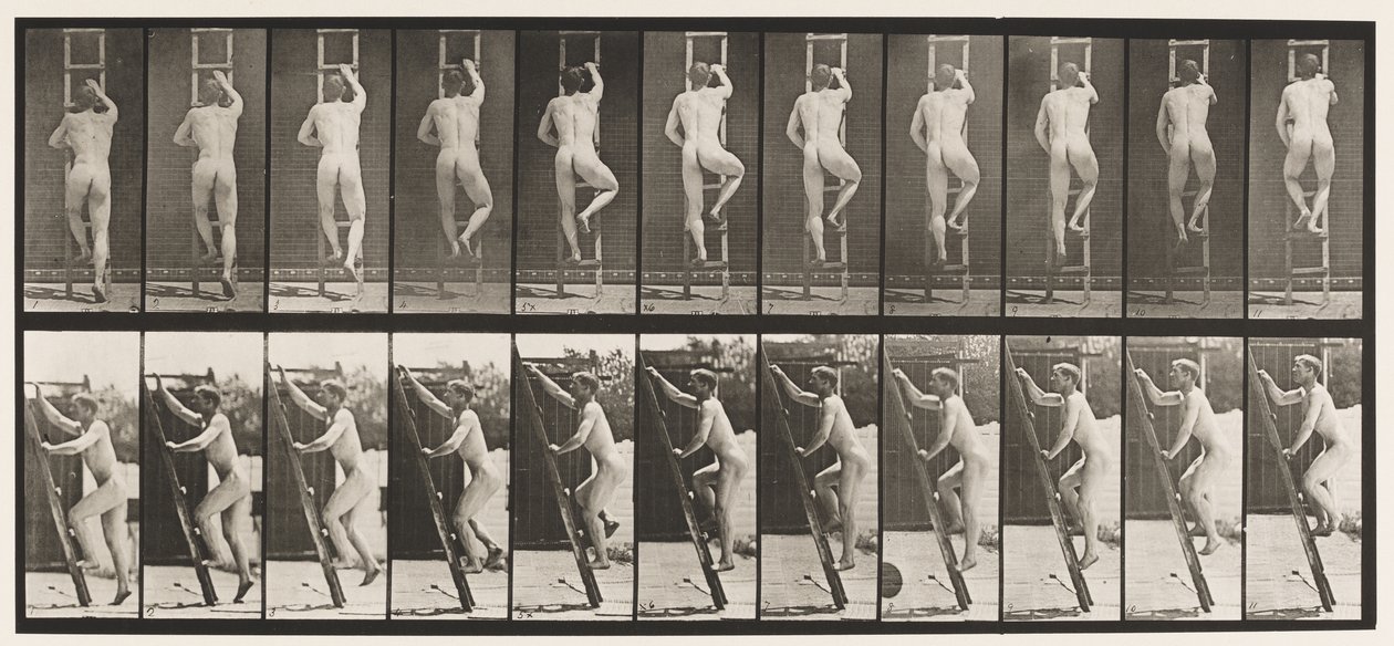 Plaka 111. Yükselen Merdiven by Eadweard Muybridge