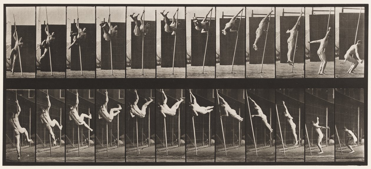 Plaka 165. Zıplama; Yüksek atlama sırığı by Eadweard Muybridge