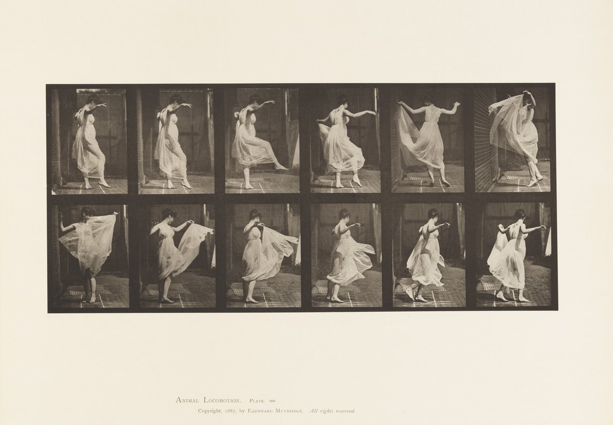 Plaka 188. Dans (fantezi) by Eadweard Muybridge