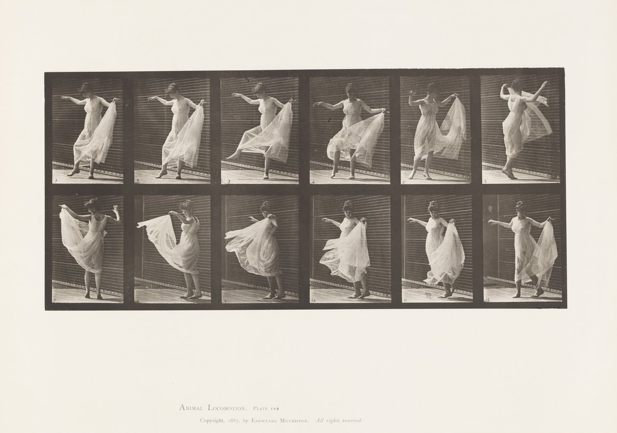 Plaka 189.Dans (fantezi) by Eadweard Muybridge