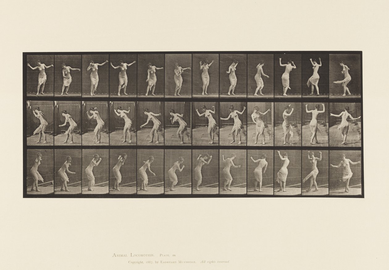 Plaka 191.Dans (fantezi) by Eadweard Muybridge
