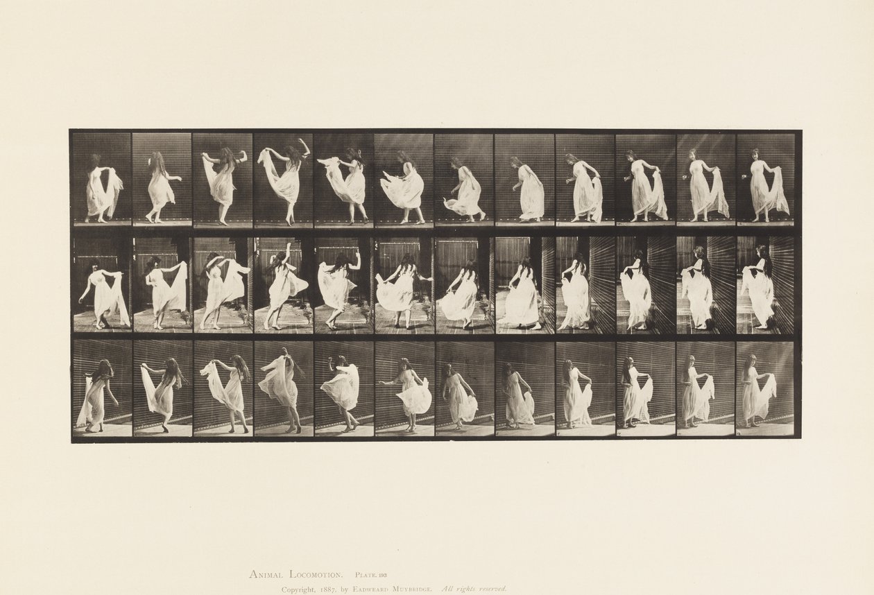 Plaka 193.Dans (fantezi) by Eadweard Muybridge