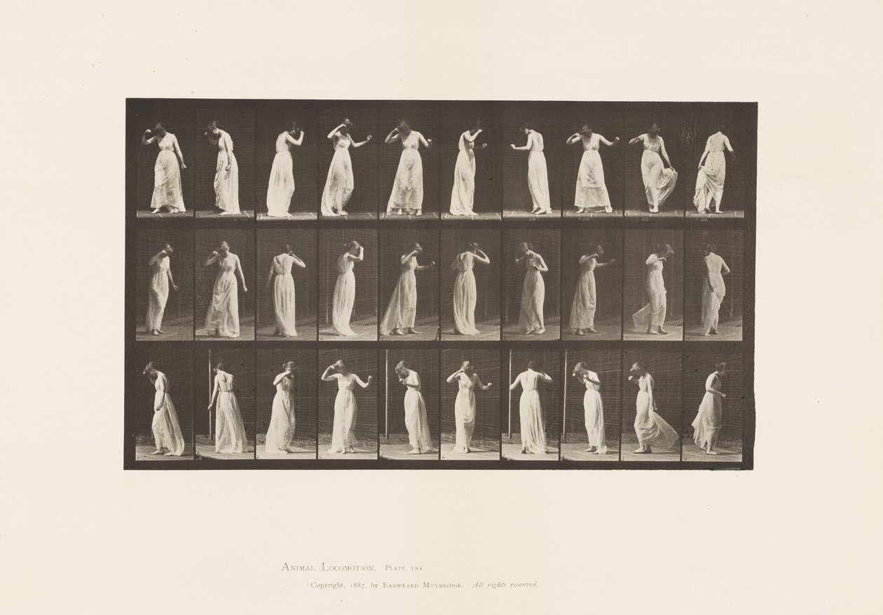 Plaka 194.Dans, 1885 by Eadweard Muybridge