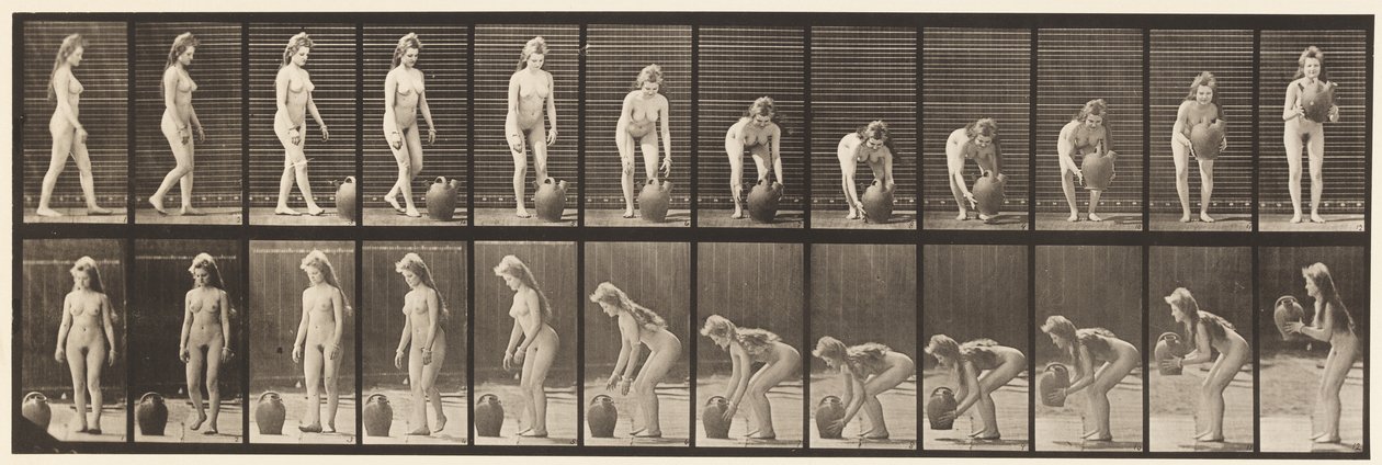 Plaka 228. Su Kavanozunu Yerden Çevirme ve Kaldırma by Eadweard Muybridge