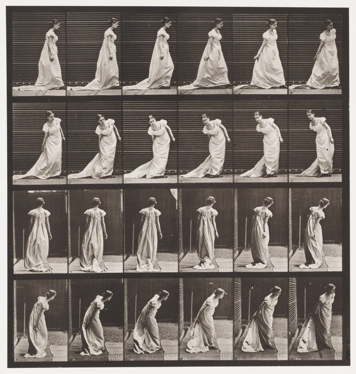 Plaka 231. Treni Düzenlemek ve Dönmek İçin Eğilmek by Eadweard Muybridge