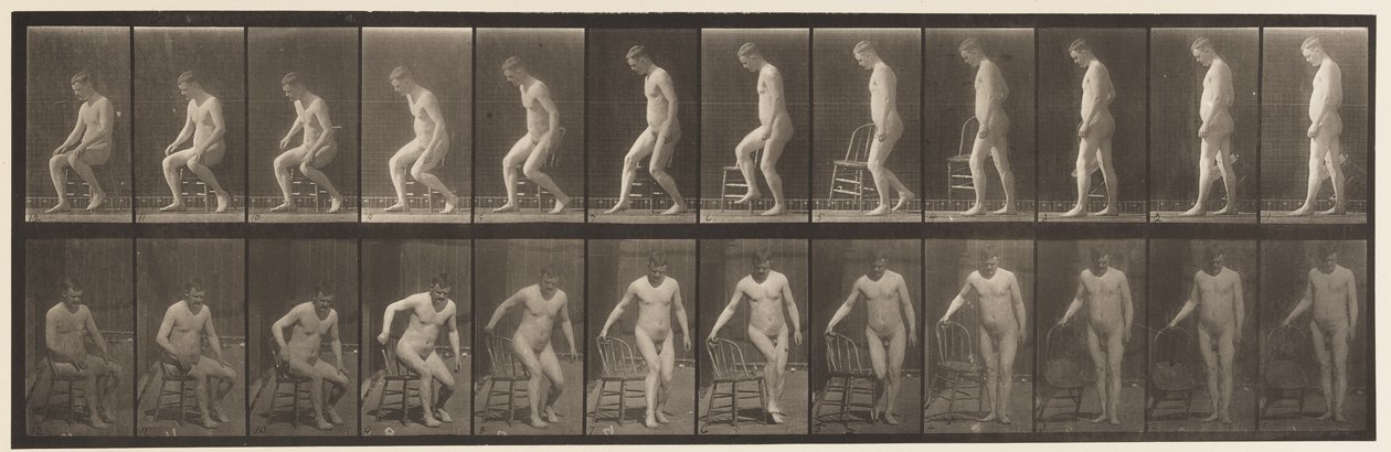Plaka 236. Sütyen Yerleştirme ve Oturma, 1885 by Eadweard Muybridge